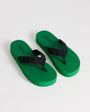 Topshop Molly toe thong sandal in green and black