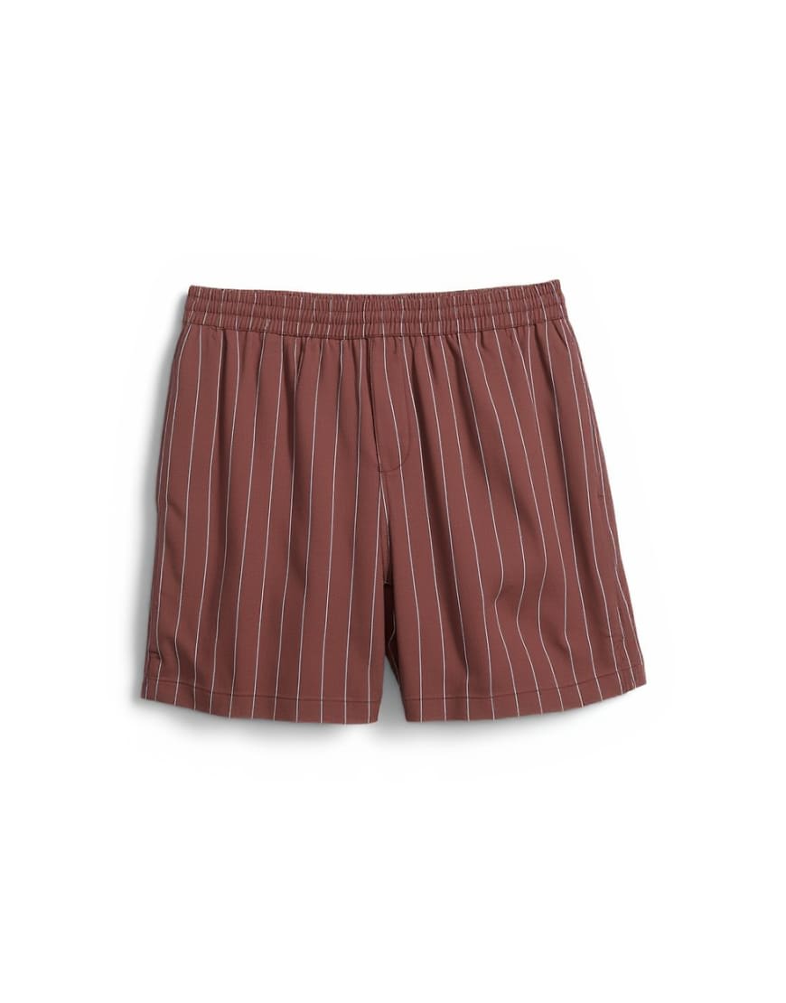 Topman micro fit stripe short in brown