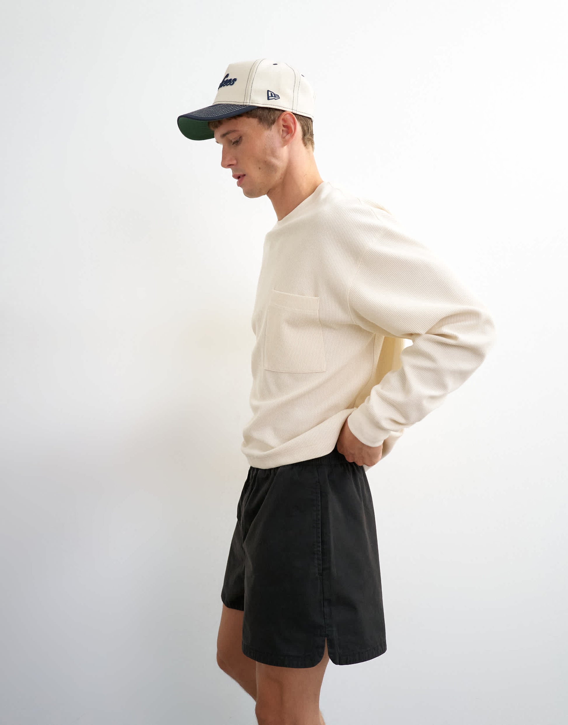 Topman micro fit short in black