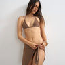 Topshop glitter sarong in chocolate
