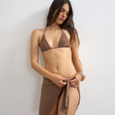 Topshop glitter sarong in chocolate