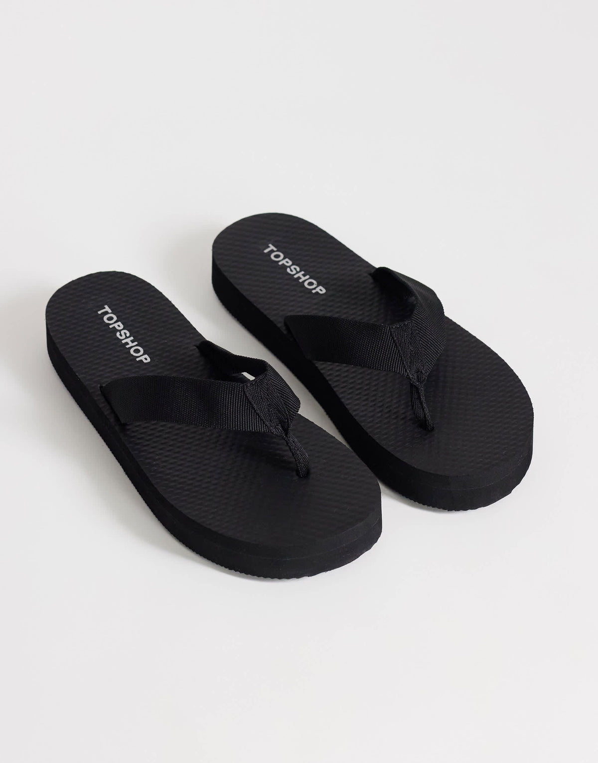 Topshop Molly toe thong sandal in black