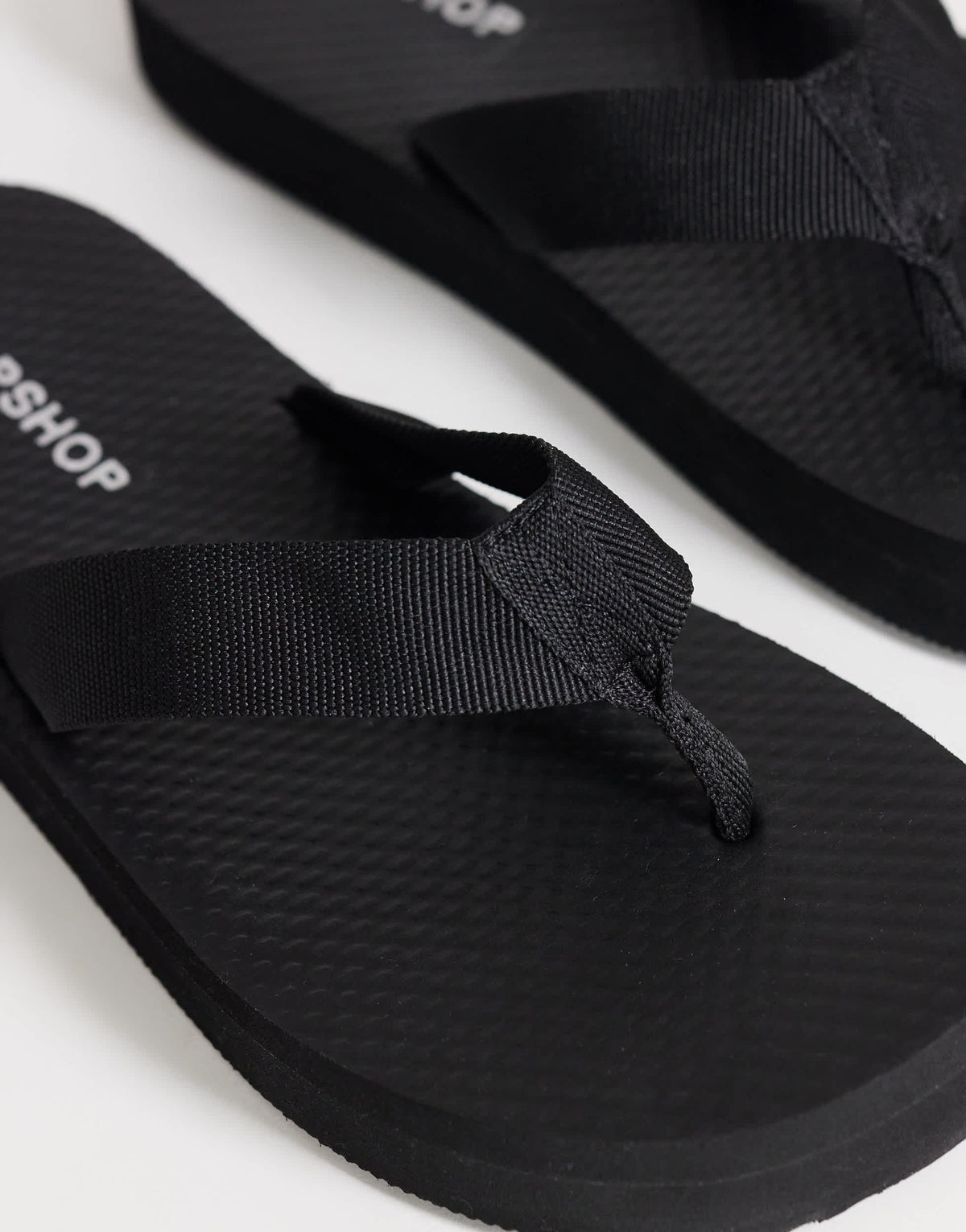 Topshop Molly toe thong sandal in black