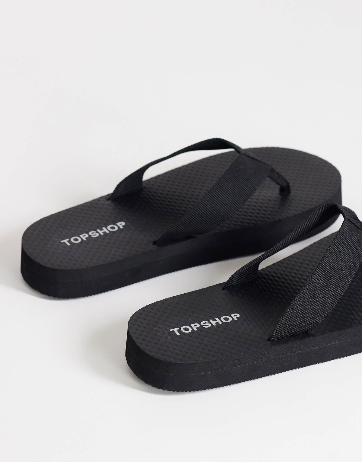 Topshop Molly toe thong sandal in black