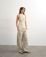 Topshop knitted sleeveless textured grown on vest in ivory