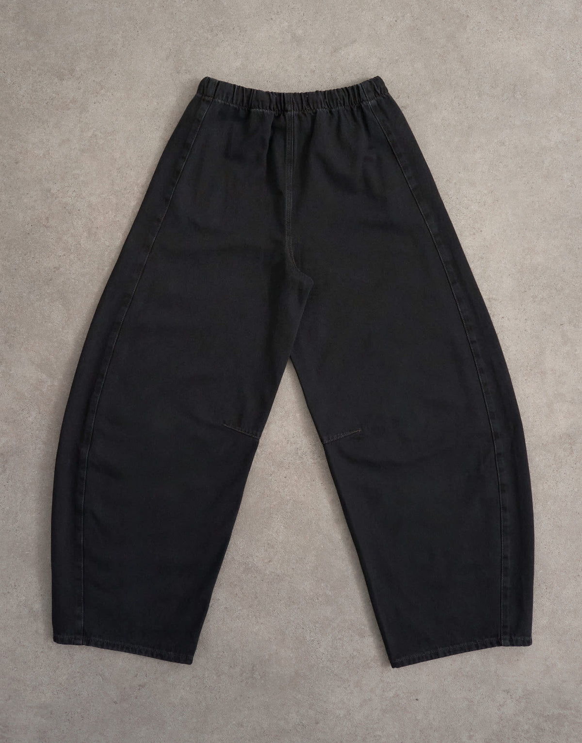 Topshop pull on barrel jean in washed black