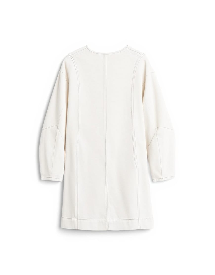 Topshop denim ovoid sleeve mini dress bone