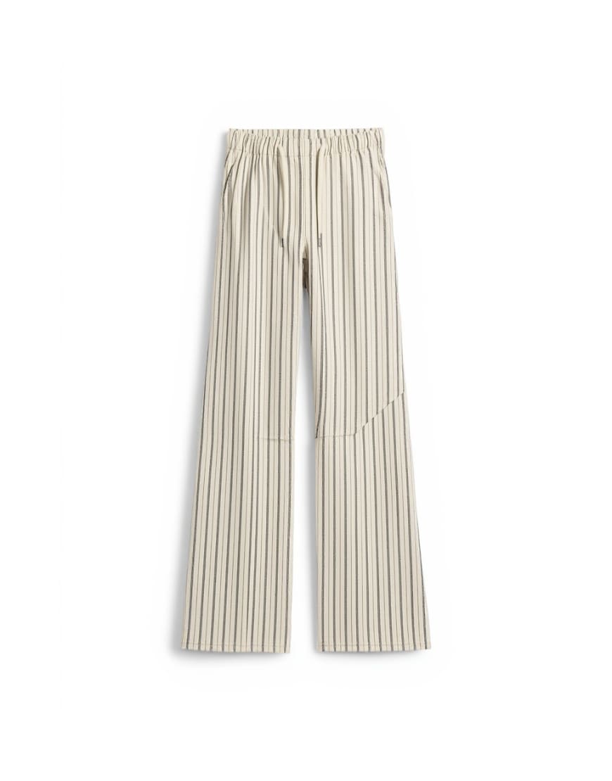 Topshop pull on barrel jean in ecru stripe
