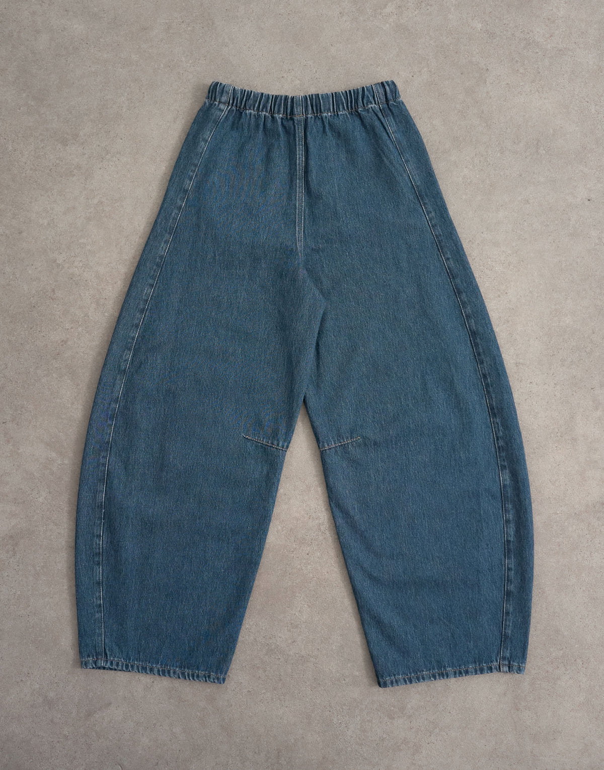 Topshop pull on barrel jean in sulphur blue