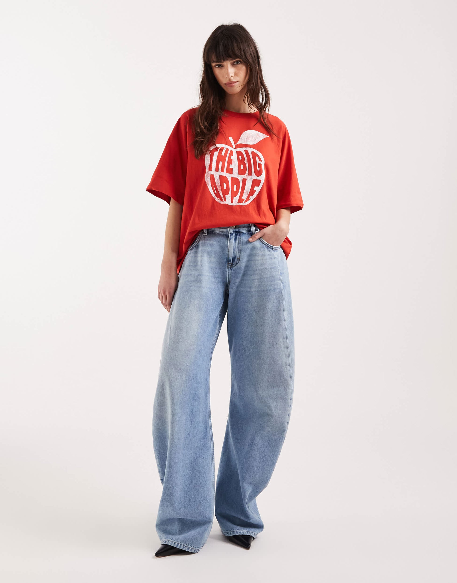 Topshop skewed boyfriend jean in bleach