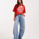Topshop skewed boyfriend jean in bleach