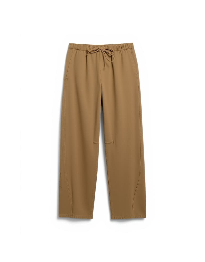 Topshop pull on barrel jean in cumin
