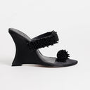 Topshop Nico wedge mule with embellishment in black 