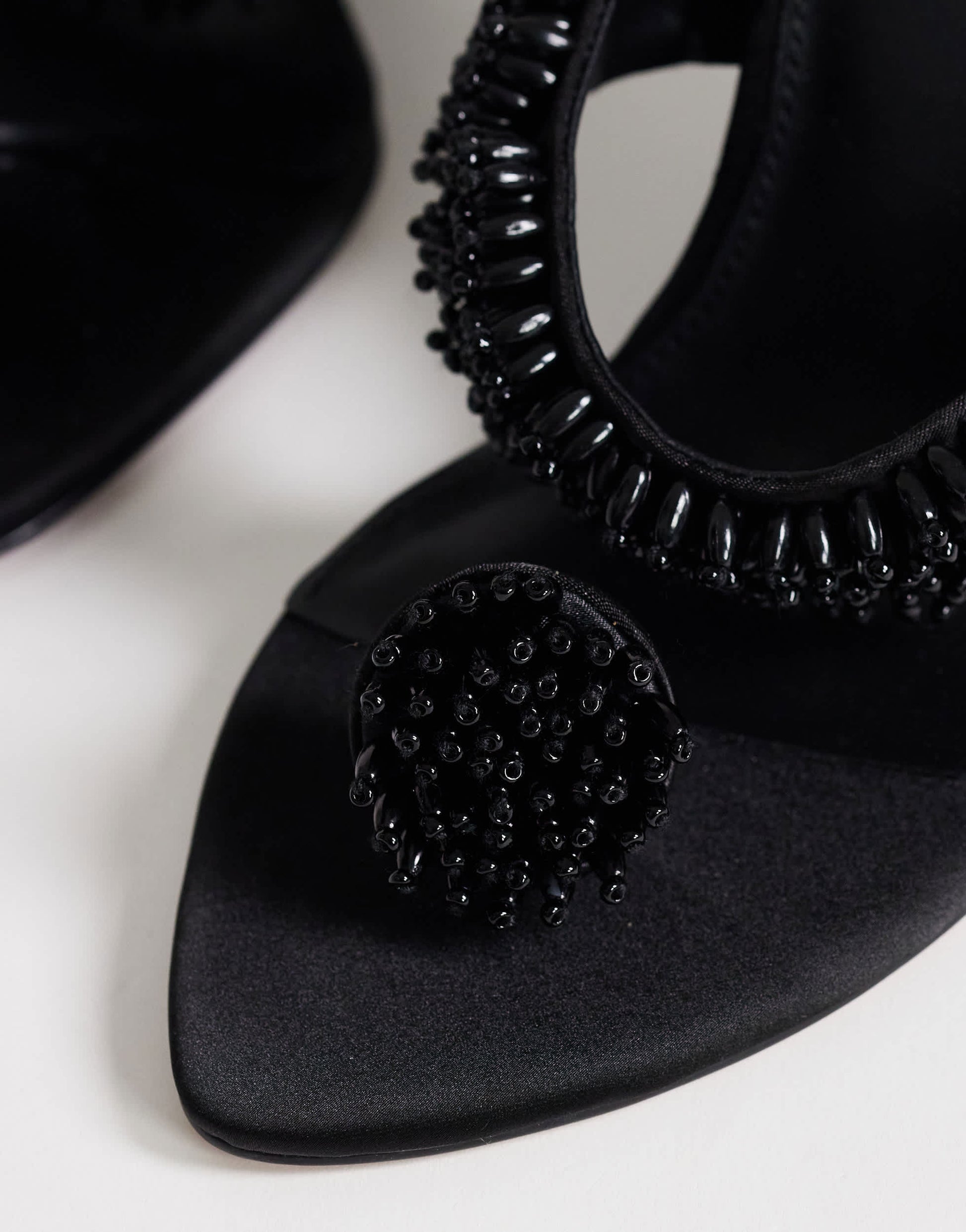 Topshop Nico wedge mule with embellishment in black 