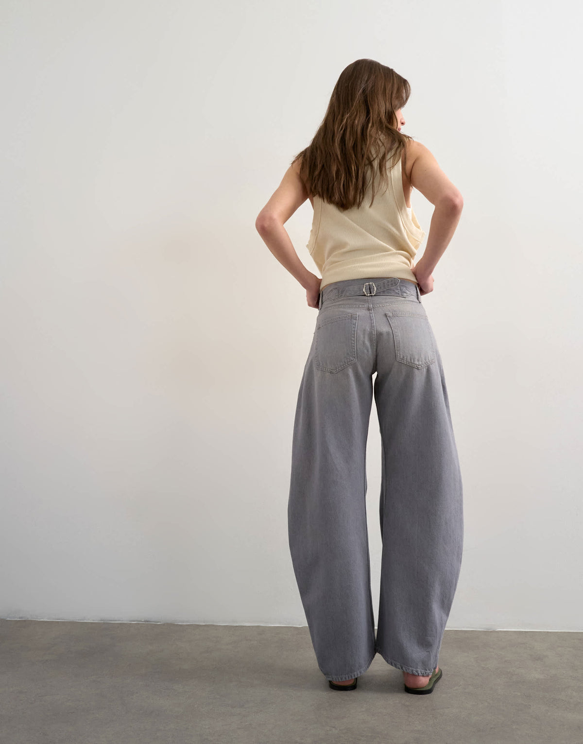 Topshop skewed boyfriend jean in grey
