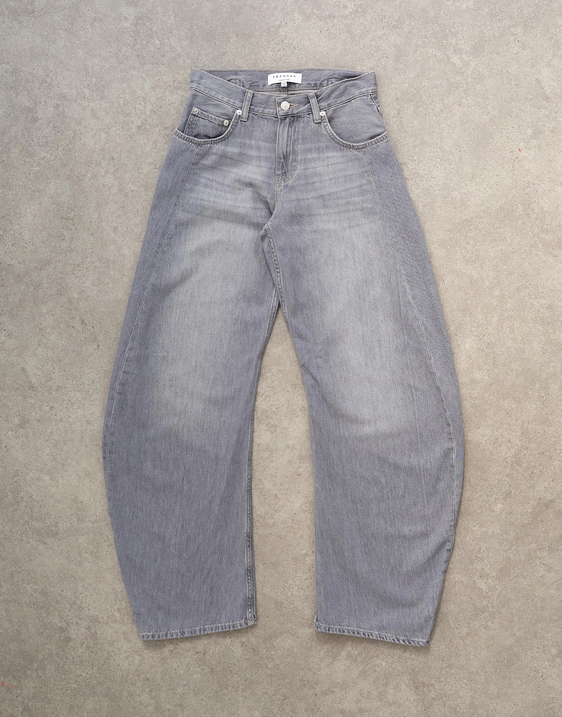 Topshop skewed boyfriend jean in grey