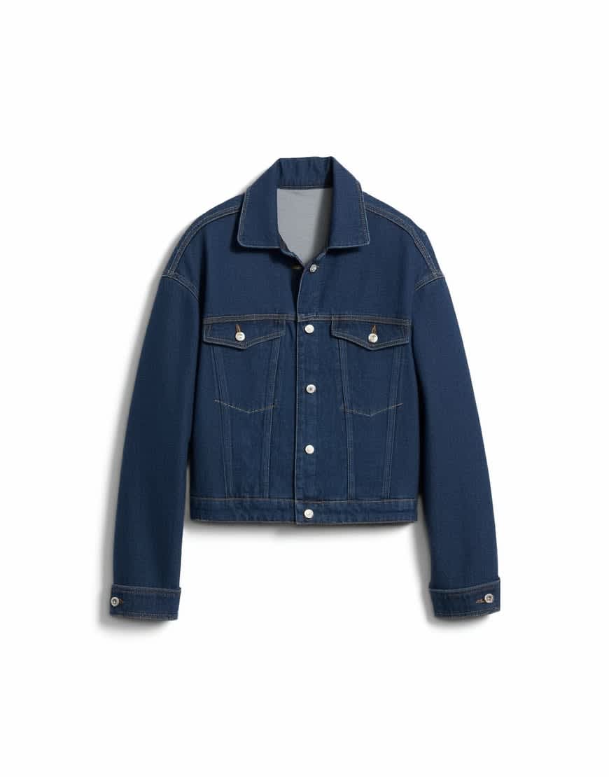 Topshop denim balloon jacket in indigo rinse