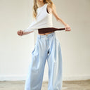 Topshop Cocoon mid rise barrel jean in super bleach