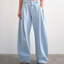 Topshop Cocoon mid rise barrel jean in super bleach