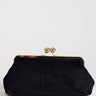 Topshop Annie medium suedette weave clutch in&nbsp;black