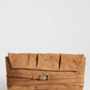 Topshop Meadow oversized strap clutch in tan