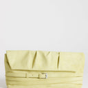 Topshop Meadow oversized strap clutch in chartreuse
