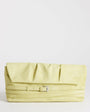 Topshop Meadow oversized strap clutch in chartreuse