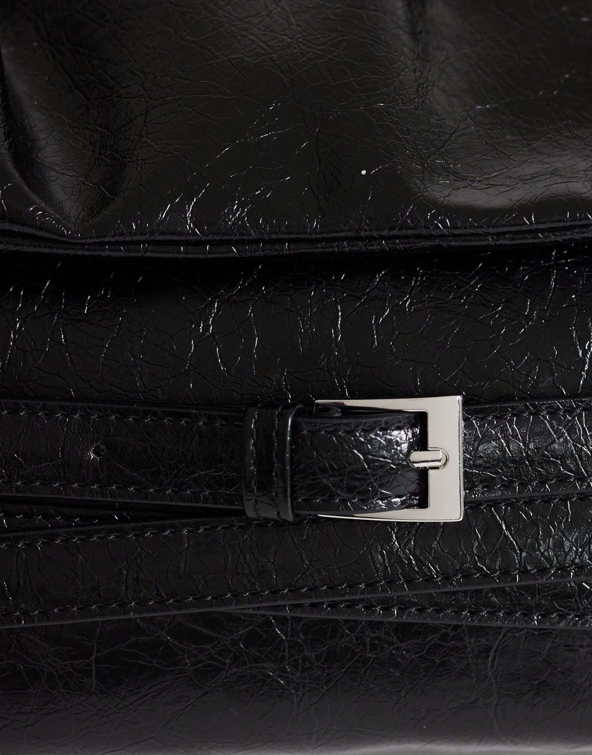 Topshop Meadow strap clutch in black faux suede