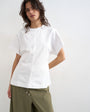 Topshop split side tee in white