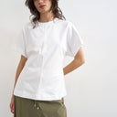 Topshop split side tee in white