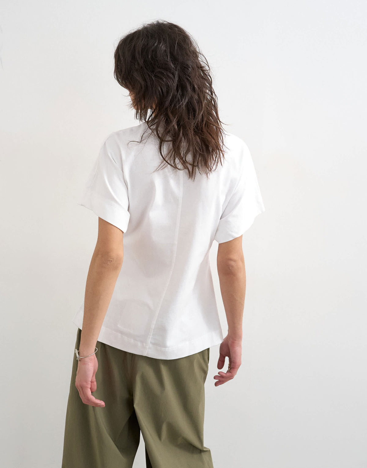 Topshop split side tee in white