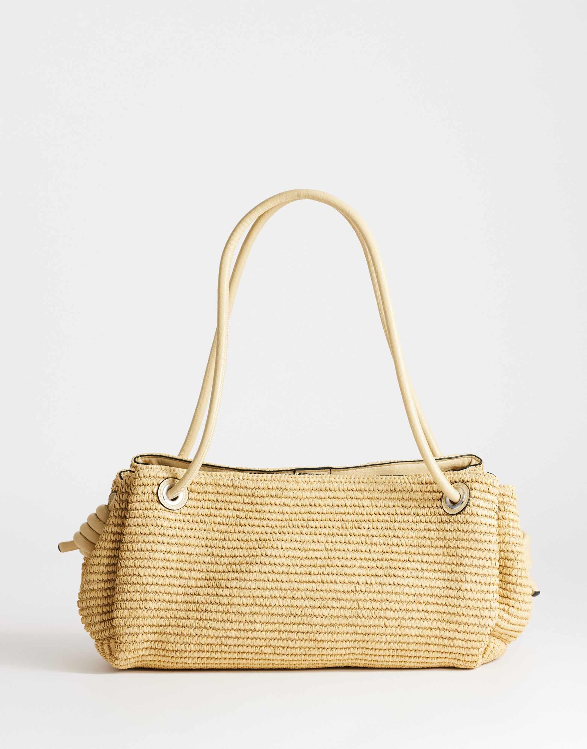 Topshop Miller large straw shoulder bag in natural