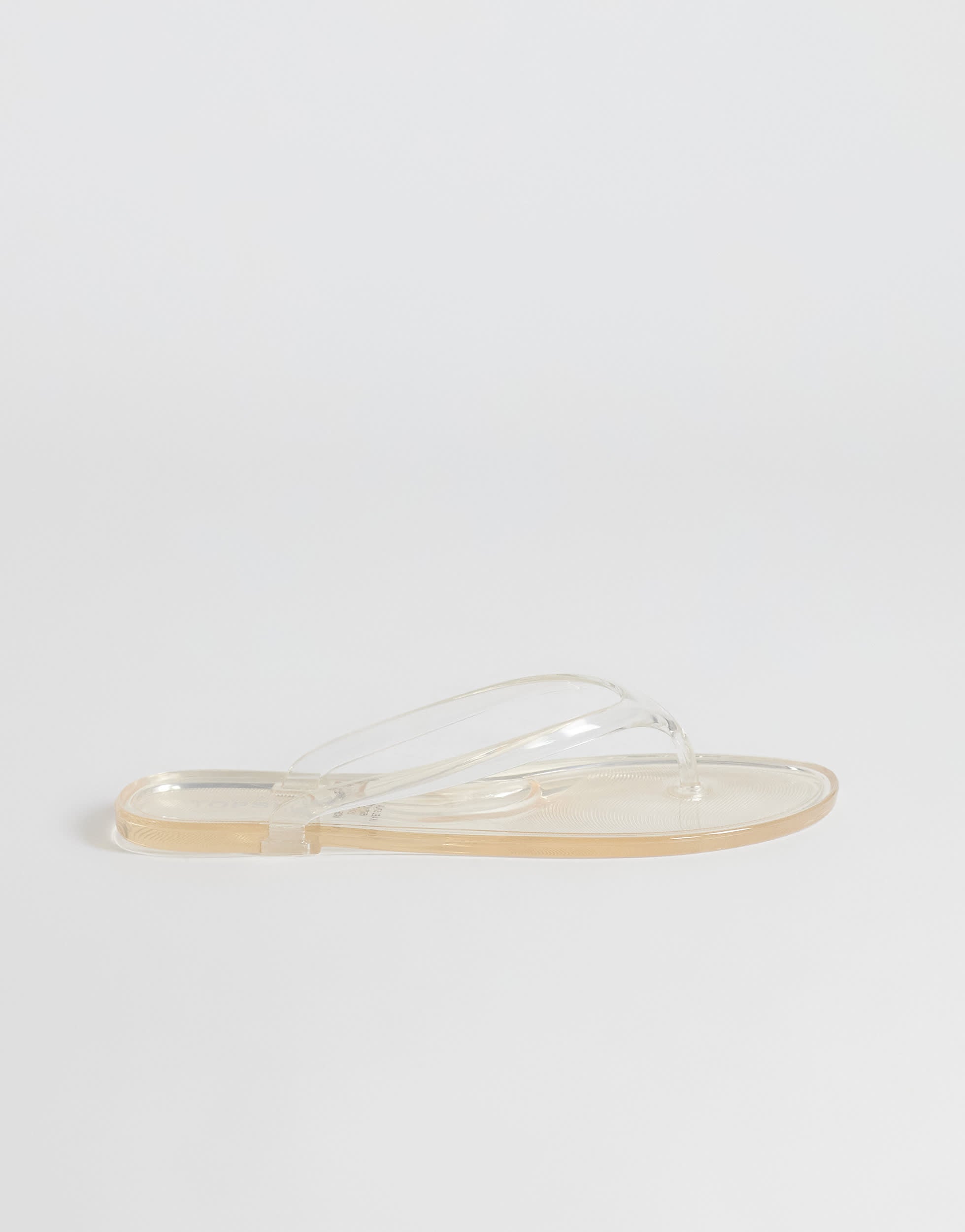 Topshop Elias jelly toe thong sandal in clear