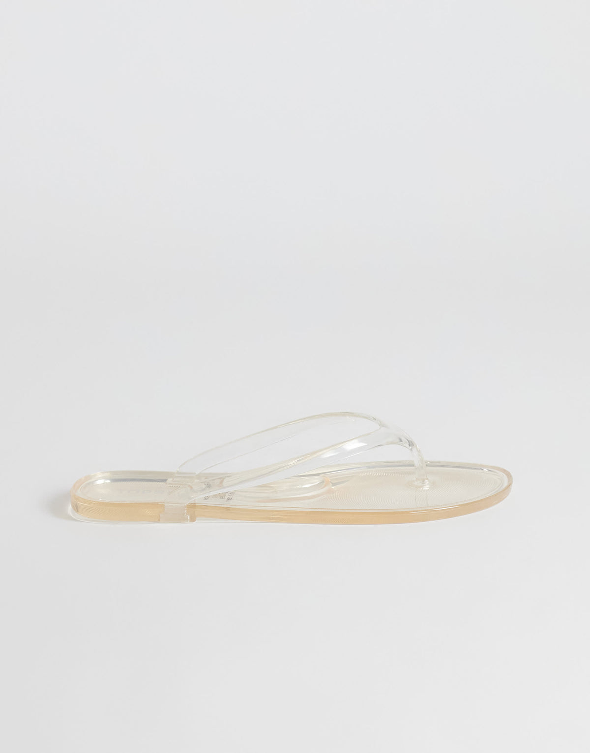 Topshop Kylie jelly toe thong sandal in clear