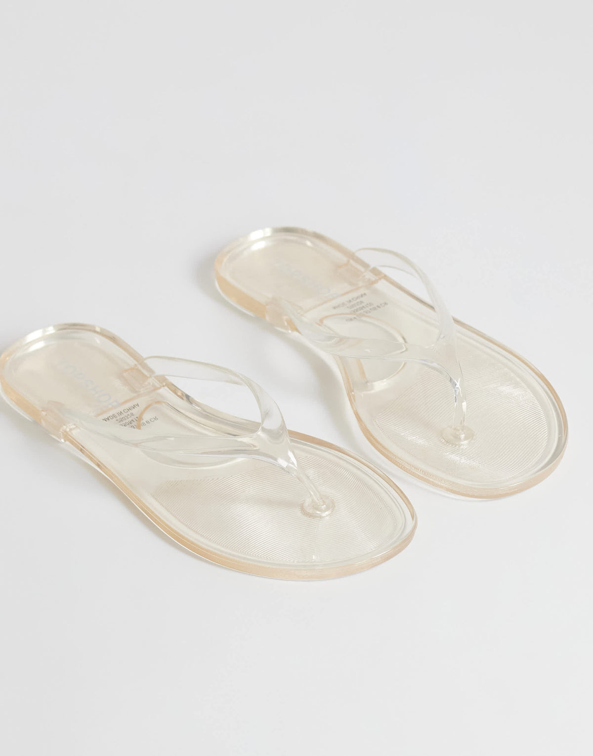 Topshop Kylie jelly toe thong sandal in clear