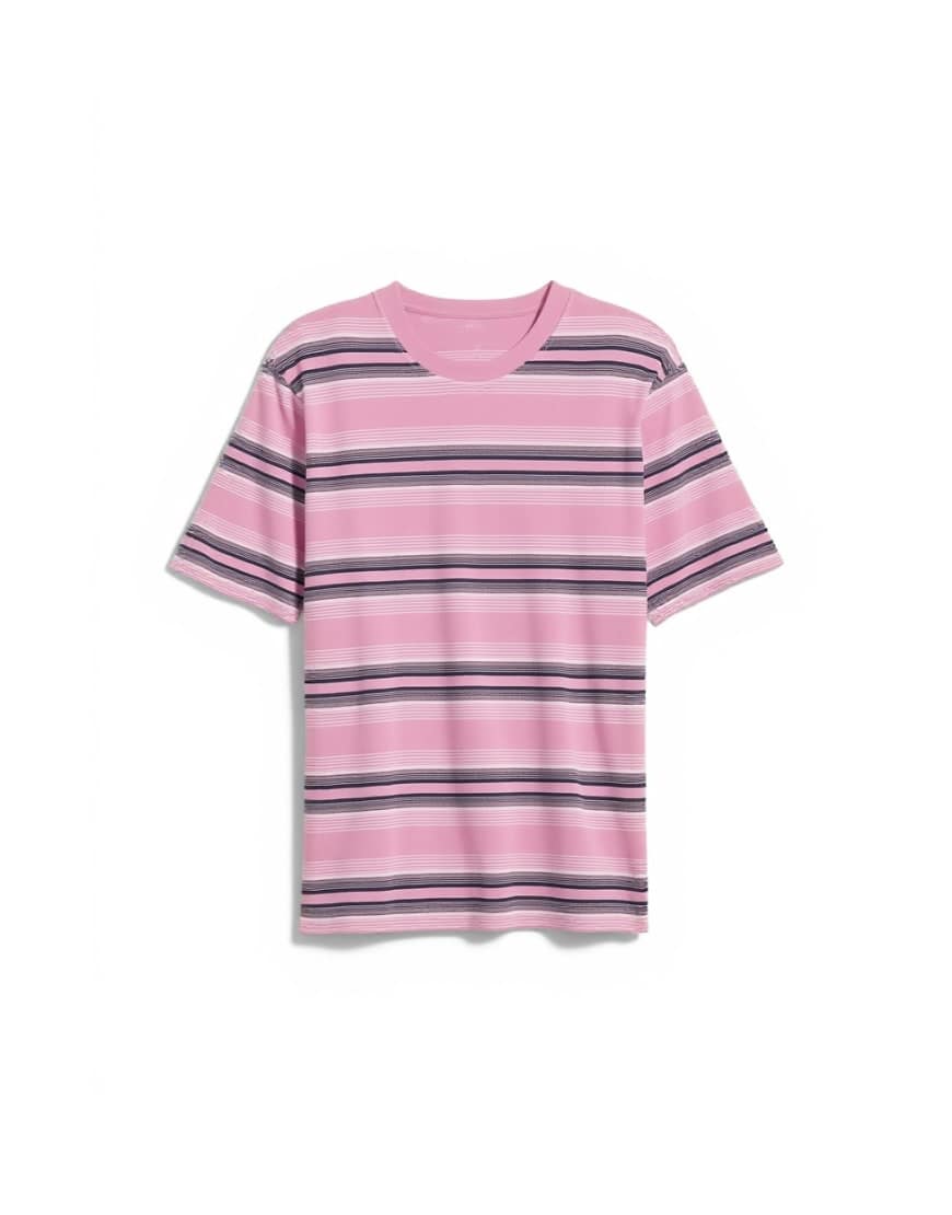 Topman relaxed fit striped t-shirt in pink