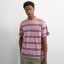Topman relaxed fit striped t-shirt in pink
