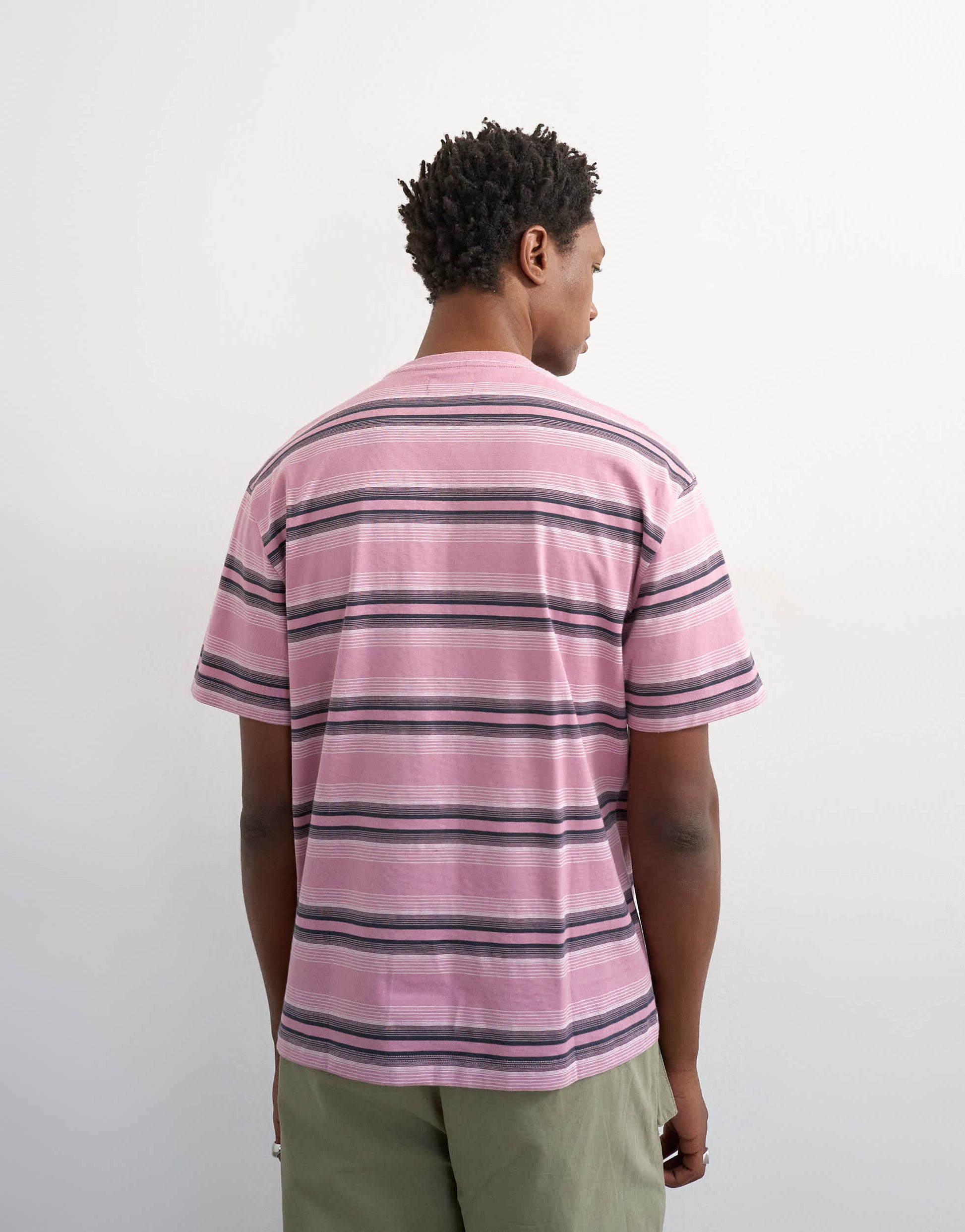 Topman relaxed fit striped t-shirt in pink