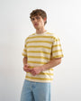 Topman relaxed fit striped t-shirt in yellow