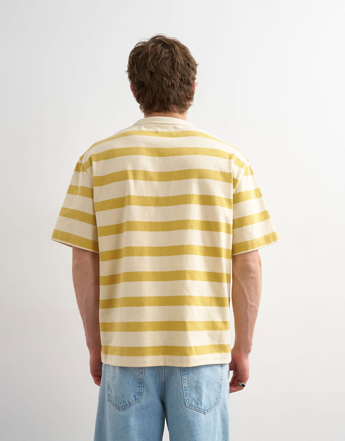 Topman relaxed fit striped t-shirt in yellow
