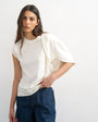 Topshop twist shoulder top in ivory