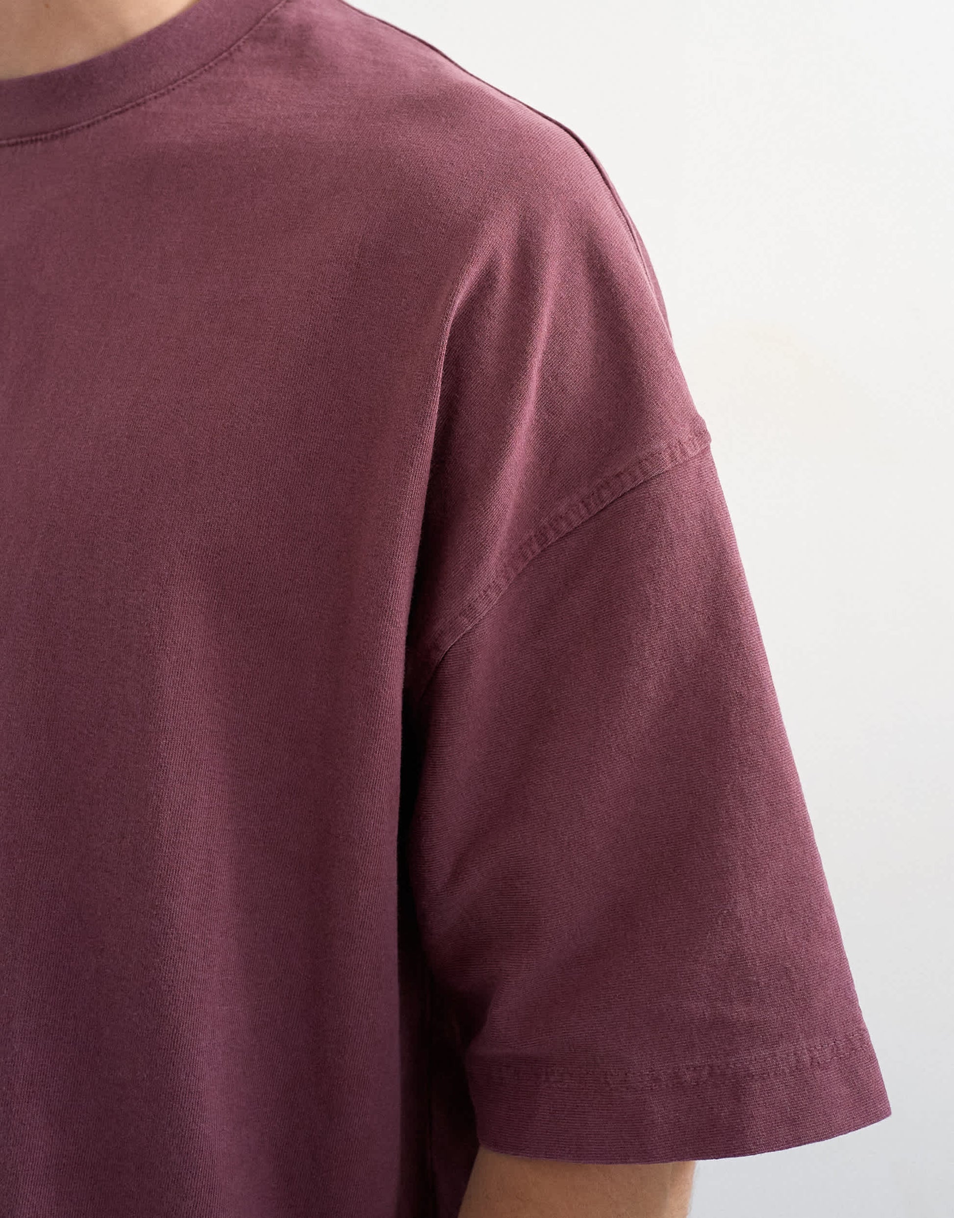 Topman boxy fit in washed burgundy