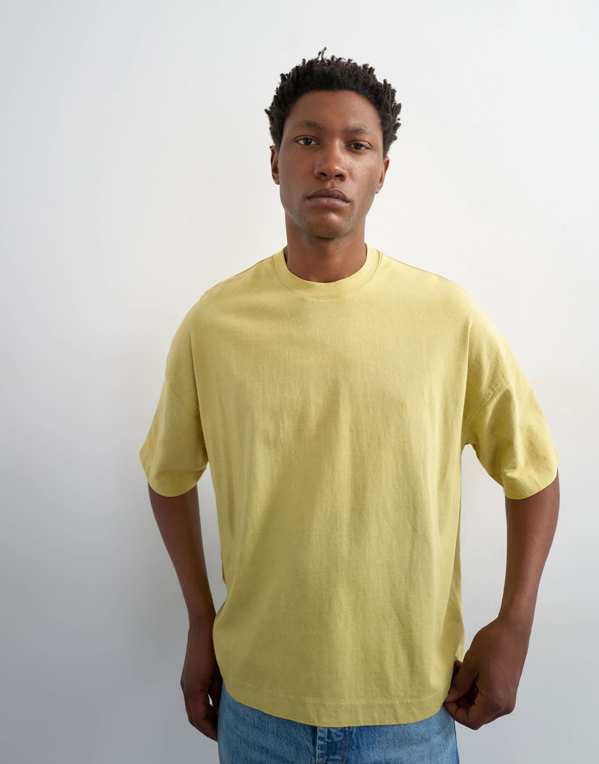 Topman boxy fit in washed yellow