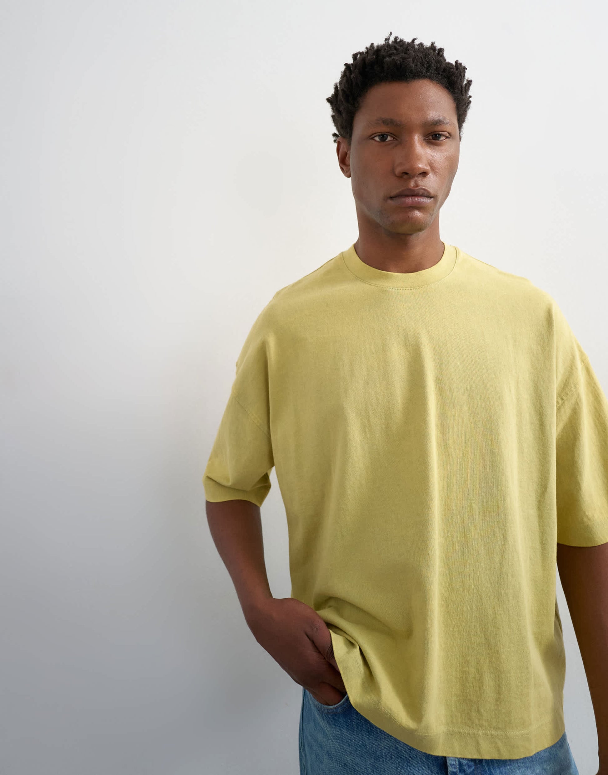 Topman boxy fit in washed yellow