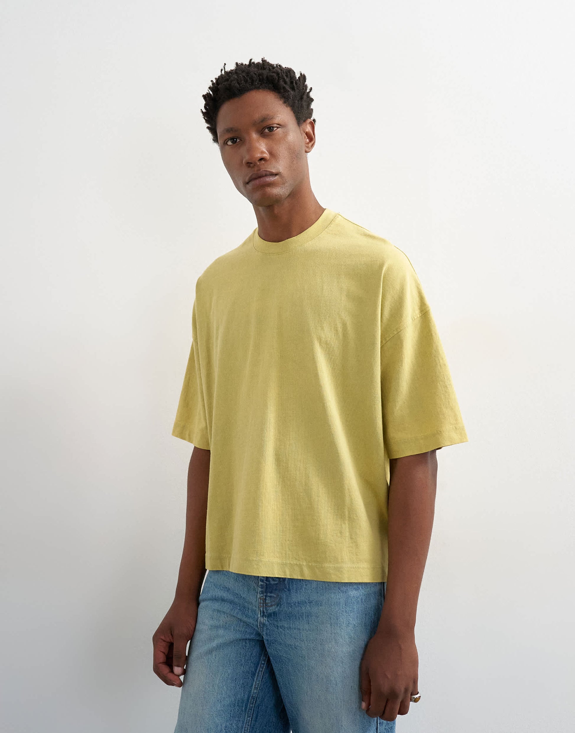 Topman boxy fit in washed yellow