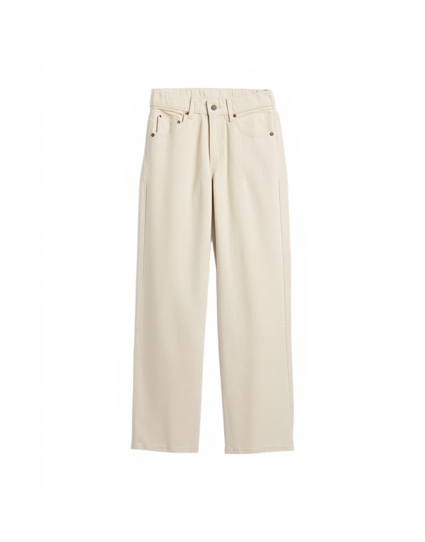 Topshop Cinch low rise relaxed jean in natural