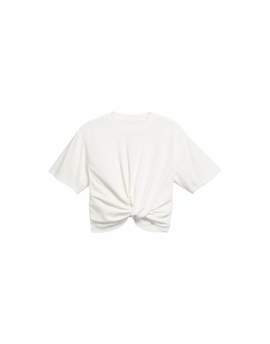 Topshop tuck hem boxy tee in ivory