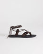 Topshop Maisie strappy flat sandal in chocolate