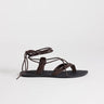 Sandales plates à brides Maisie chocolat Topshop