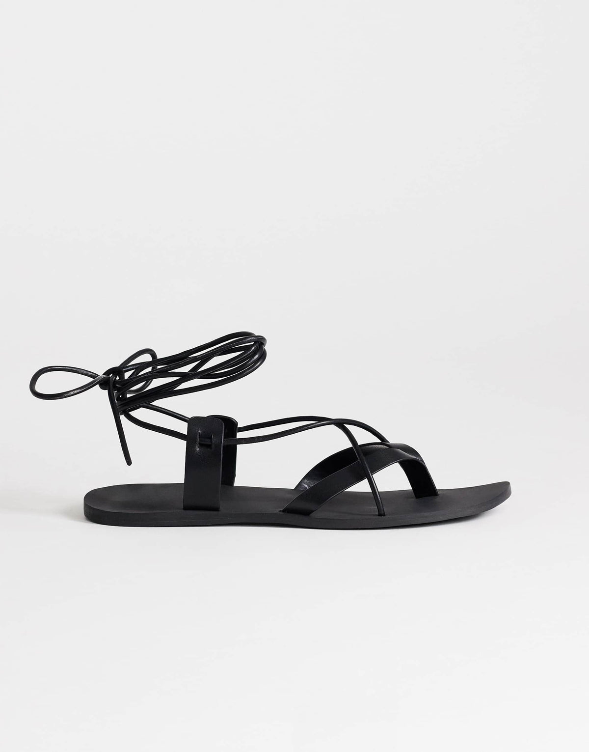 Topshop Maisie strappy flat sandal in black